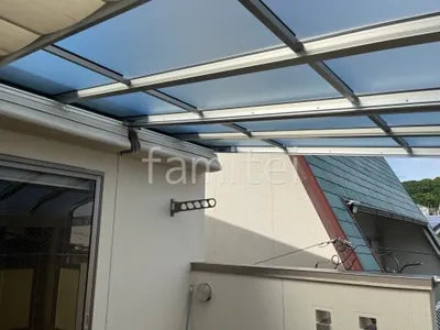 ２階ベランダ屋根  LIXIL スピーネR 積雪50cm対応 アール屋根 スタンダード 壁付