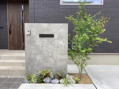 シンボルツリー イロハモミジ 落葉樹 下草 植栽 ロックガーデン 割栗石