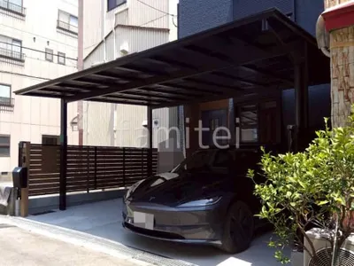 カーポート２台(ワイド) ツイン LIXIL ネスカＦ フラット屋根
