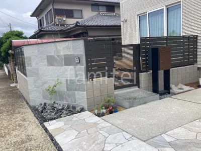 片開き 門扉 LIXIL AB YR1型 細横桟 宅配ボックス ユニソン ヴィコDB100