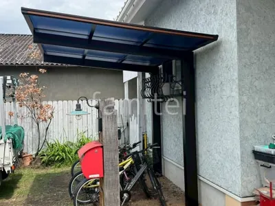 サイクルポート 自転車バイク屋根 YKKAP 木製調 エフルージュ FIRST フラット屋根