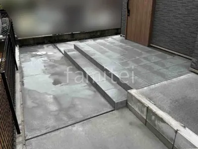 玄関ポーチ階段 床タイル貼り LIXIL ベスパ