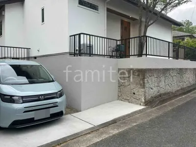 既存ブロック 高圧洗浄 塗装仕上げ  エスケー化研 ベルアート塗装
