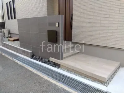 門柱 壁タイル貼り アイコットリョーワ クラレット