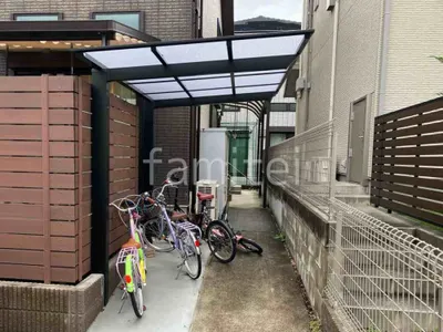 サイクルポート 自転車バイク屋根 LIXIL ネスカF ミニ フラット屋根