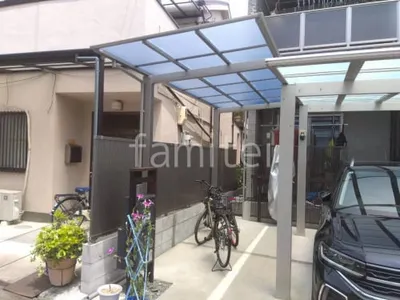 サイクルポート 自転車バイク屋根 LIXIL ネスカF ミニ フラット屋根