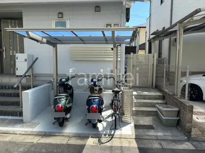 サイクルポート 自転車バイク屋根 LIXIL ネスカF ミニ フラット屋根