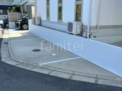 駐車場ガレージ床リフォーム 目地 土間コンクリート
