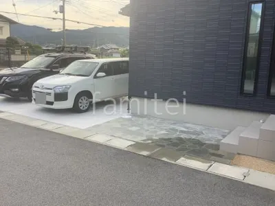 新築シンプル オープン外構