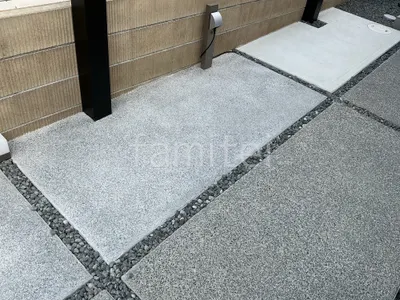 玄関アプローチ 洗い出し仕上げ
