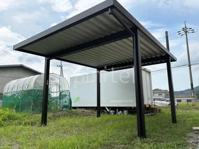 カーポート１台 （単棟） YKKAP ジーポートPro 積雪50cm対応 フラット屋根 折板屋根