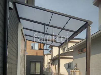 １階テラス屋根 （雨除け） LIXIL スピーネF フラット屋根 スタンダード 壁付