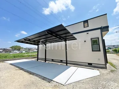 カーポート１台＋延長 （1.5台縦連棟） LIXIL ネスカＦ フラット屋根