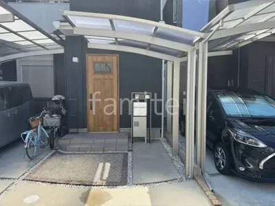 サイクルポート 自転車バイク屋根 YKKAP アリュース アール屋根