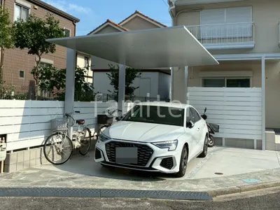 カーポート１台 （単棟） LIXIL カーポートSC フラット屋根 吊り下げ屋根