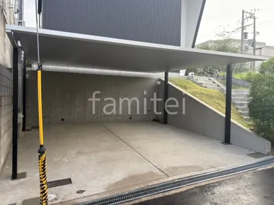 カーポート２台(ワイド) ツイン 三協アルミ FII フラット屋根 吊り下げ屋根