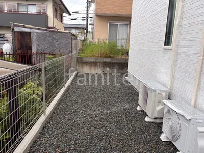 犬走り 防犯砂利敷き バラス砕石 防草シート加工