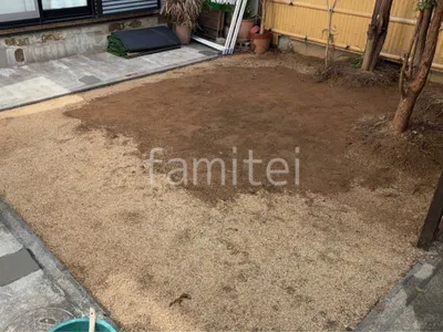 既存植栽撤去