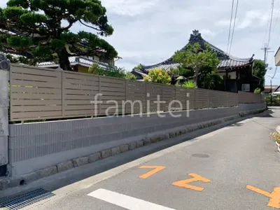 ブロック塀 （化粧ブロック） 太陽エコブロックス 普通CB  アルミ形材 フェンス LIXIL AB YS3型 横スリット3 目隠し