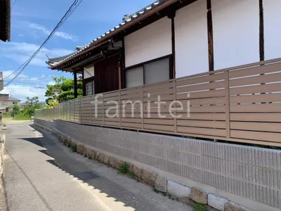 ブロック塀 （化粧ブロック） 太陽エコブロックス 普通CB  アルミ形材 フェンス LIXIL AB YS3型 横スリット3 目隠し