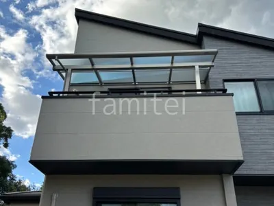 ２階ベランダ屋根  YKKAP ソラリアF フラット屋根 スタンダード 壁付