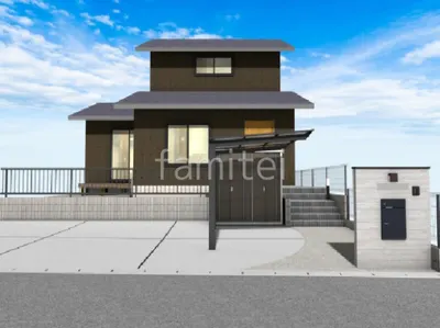 和風新築シンプル オープン外構