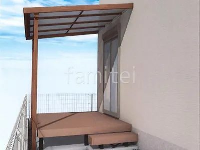 木製調テラス屋根とウッドデッキでナチュラルなお庭のリフォーム