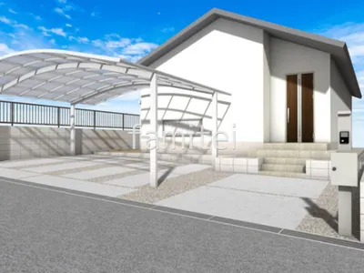 清潔感のある新築ベーシック オープン外構