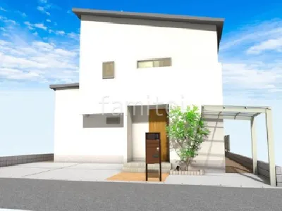 家庭菜園スペースのある新築ベーシック オープン外構