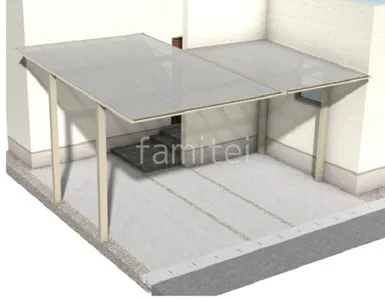 カーポート1台(単棟) M合掌 奥行き違い