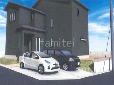 天然芝が印象的な新築ベーシック オープン外構