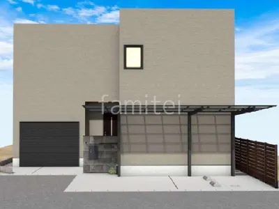 和の雰囲気を感じる 新築和モダン オープン外構