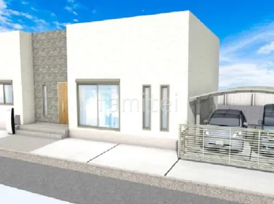 スタンダードな新築ベーシック セミクローズ外構