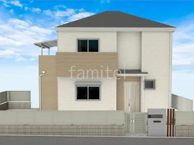 個性的で清潔感のあるリフォームシンプル セミクローズ外構