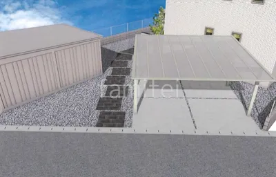 アプローチ カーポート