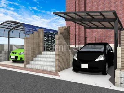 お庭がスタイリッシュな車庫まわりへリフォーム