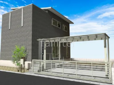 オーソドックスな新築ベーシック セミクローズ外構