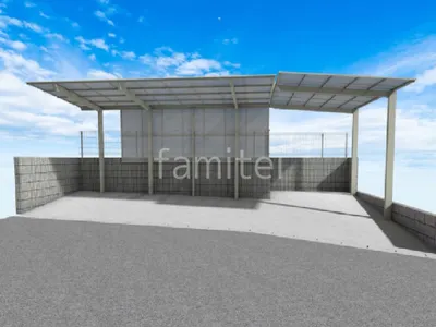 カーポート1台用・縦1.5台用(1台+延長 縦連棟)