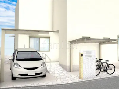 新築シンプル オープン外構