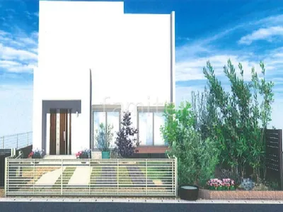 フェンスと跳ね上げ門扉のエクステリア工事