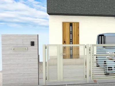 門扉を使用しクローズな門まわりリフォーム