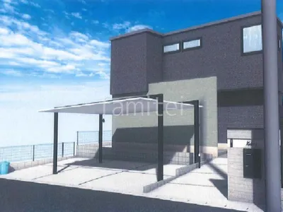 新築シンプル オープン外構