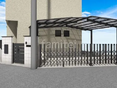 新築シンプル クローズ外構