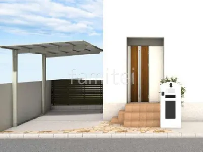 新築ナチュラル オープン外構