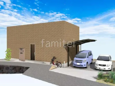 新築シンプル オープン外構