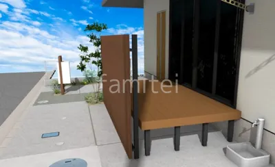 目隠しフェンス ウッドデッキ