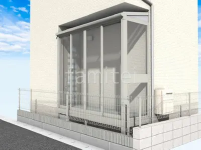 勝手口にサンルーム設置工事