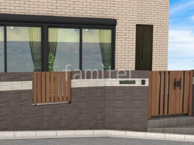 タイルがおしゃれな門まわりと塀まわりリフォーム