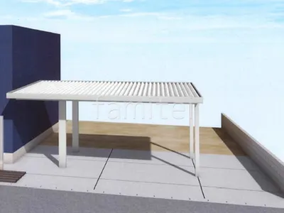 シンボルツリーで自然豊かな車庫まわりリフォーム