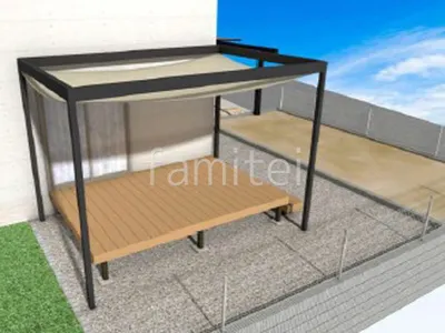 プラスGフレームとシェードでお庭のリフォーム